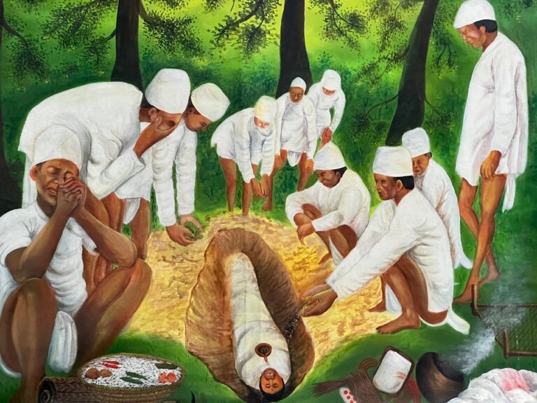 Tharu Harvest — Community Painting