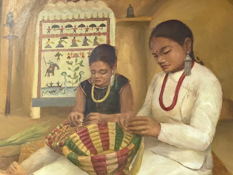 Tharu Weaver — Traditional Craft Painting